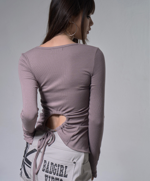 KEYHOLE HOOK CARDIGAN (PLUM) F26ZB518