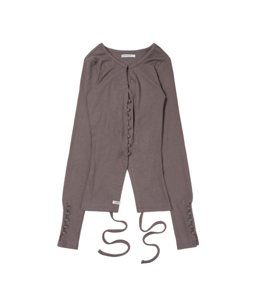 KEYHOLE HOOK CARDIGAN (PLUM) F26ZB518