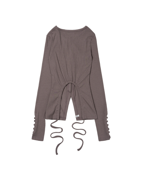 KEYHOLE HOOK CARDIGAN (PLUM) F26ZB518