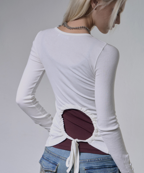 KEYHOLE HOOK CARDIGAN (WHITE) F26ZB518