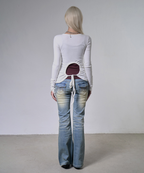 KEYHOLE HOOK CARDIGAN (WHITE) F26ZB518