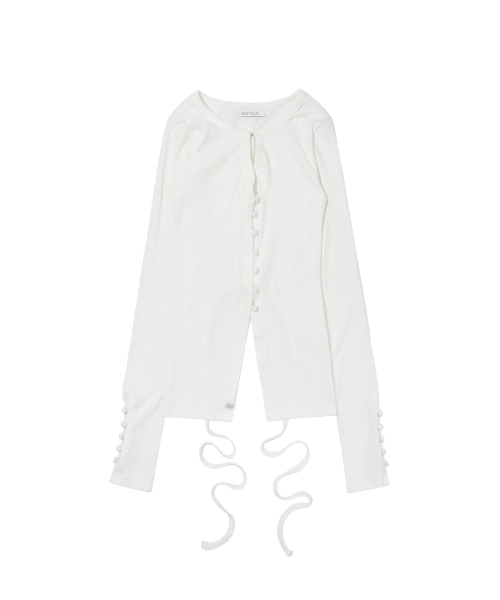 KEYHOLE HOOK CARDIGAN (WHITE) F26ZB518