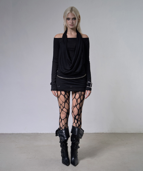 3-WAY OFF-SHOULDER COWL TOP (BLACK) F26ZB519