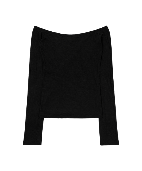 3-WAY OFF-SHOULDER COWL TOP (BLACK) F26ZB519