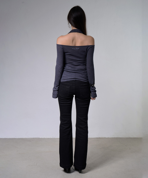 3-WAY OFF-SHOULDER COWL TOP (DARK BLUE) F26ZB519