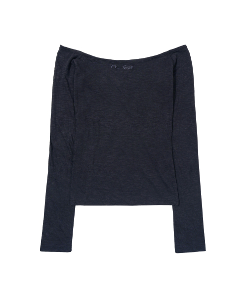 3-WAY OFF-SHOULDER COWL TOP (DARK BLUE) F26ZB519