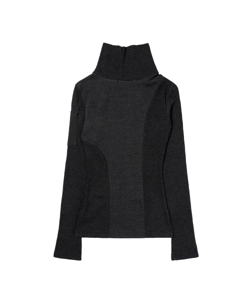 MOTO HIGH-NECK TOP (CHARCOAL) F26ZB517