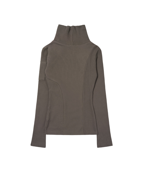 MOTO HIGH-NECK TOP (BEIGE) F26ZB517