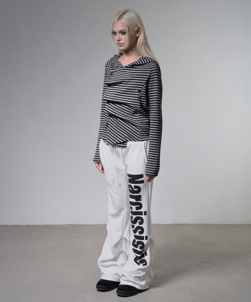 OBLIQUE HOODED CARDIGAN (STRIPE) F26ZA514