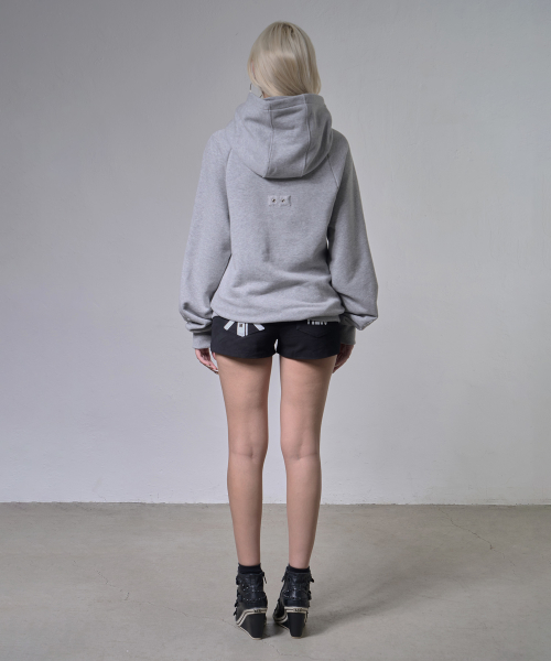 LAYER BUCKLE HOODED ZIP-UP (MELANGE GRAY) F26ZA509