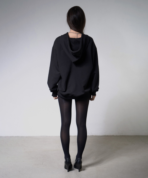 UNION JACK HOODED ZIP-UP (BLACK) F26ZA515