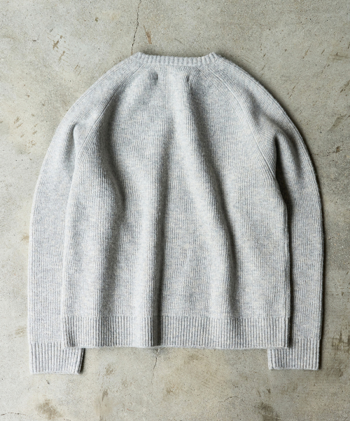 SLIT ZIPPER SNUG KNIT [MELANGE GREY]