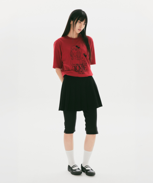 [SANLIO X Junji Ito] Short Sleeve T Shirt (Red)_SPRLG49U04