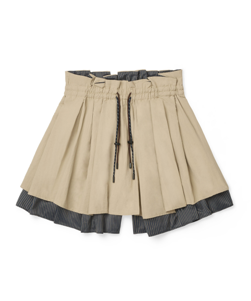 STRIPED PANEL SHORTS - 2 colors