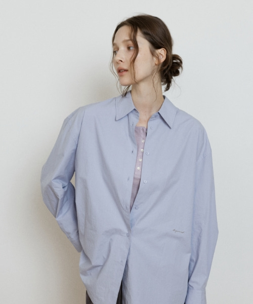 soft cotton oversized shirt - lilac