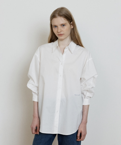 soft cotton oversized shirt - white