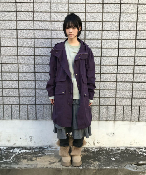 TCM logo snap field jacket (deep purple)
