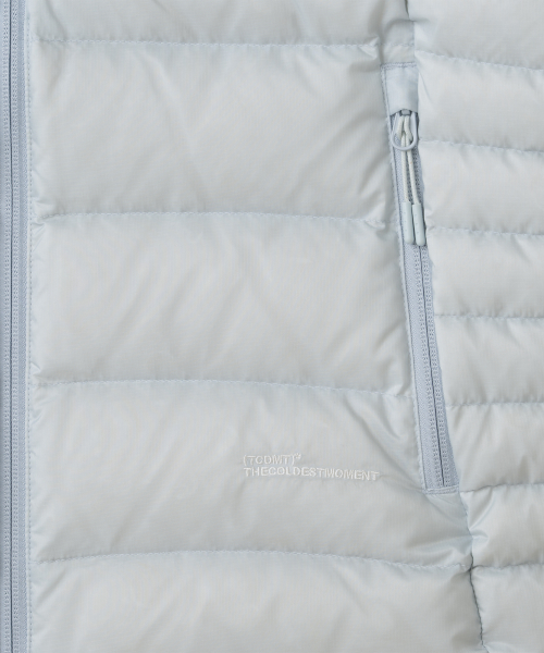 TCM slice fingerhole down jacket (light grey)