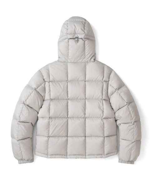 TCM grid quilted heavy padding (grey beige)