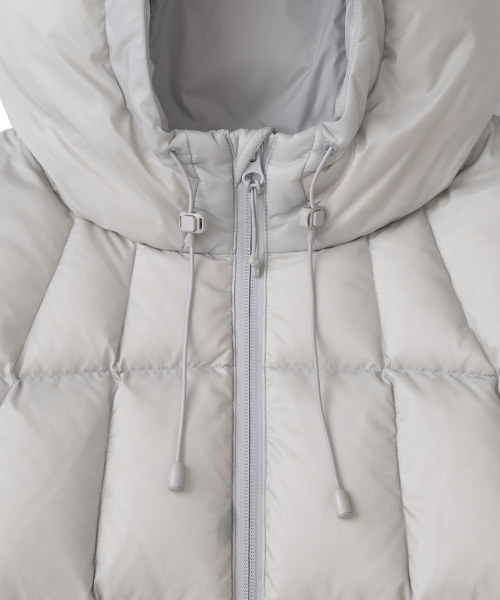 TCM grid quilted heavy padding (grey beige)