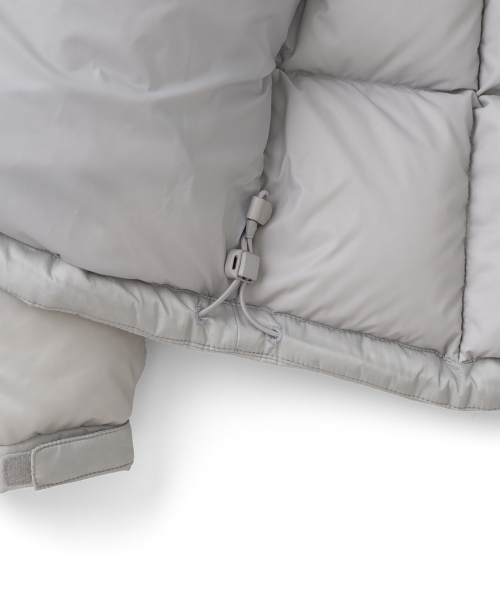 TCM grid quilted heavy padding (grey beige)