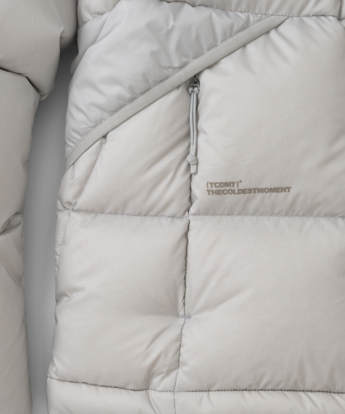 TCM grid quilted heavy padding (grey beige)