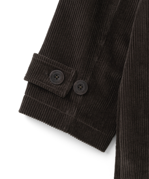 TCM corduroy button half coat (vintage brown)