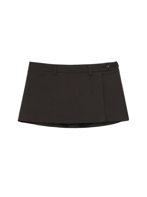 POLLY WRAP SKORT (DARK BROWN)