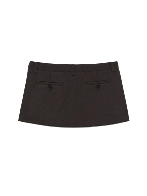 POLLY WRAP SKORT (DARK BROWN)