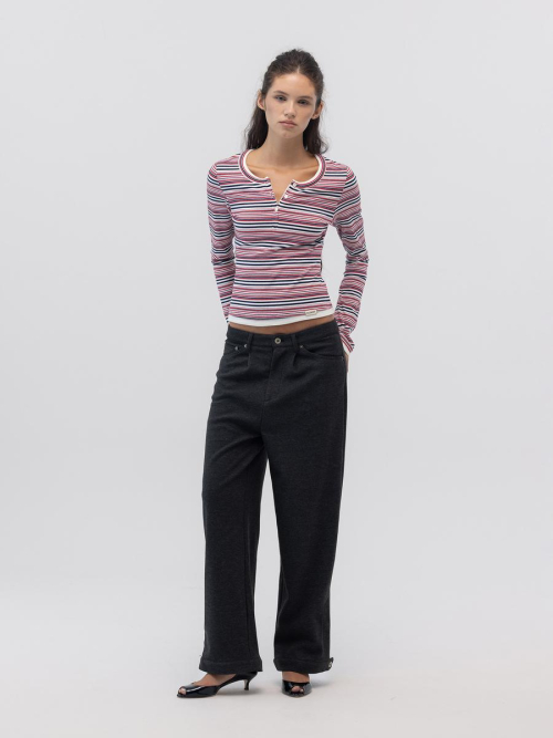 COMMA JERSEY PANTS (CHARCOAL)