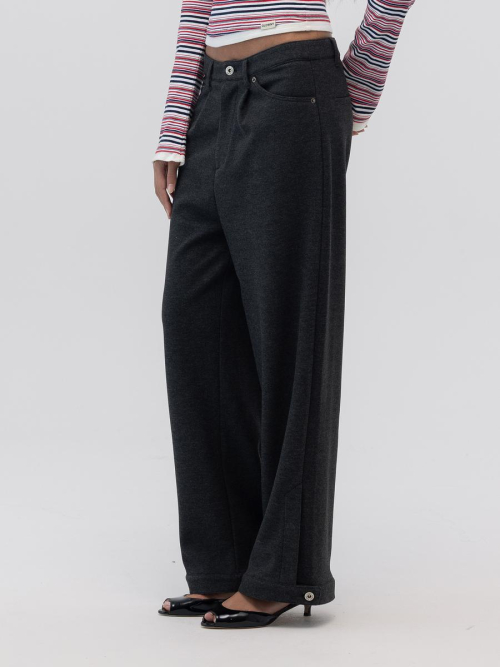 COMMA JERSEY PANTS (CHARCOAL)