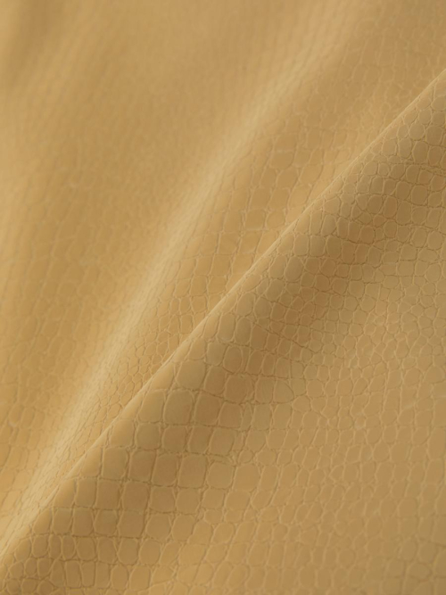 MATTE CRACK MINI SKIRT (BEIGE)
