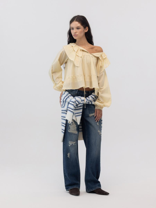 MALLOW LACE BLOUSE (YELLOW)
