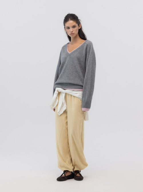 SNUG TERRY STRING PANTS (YELLOW)
