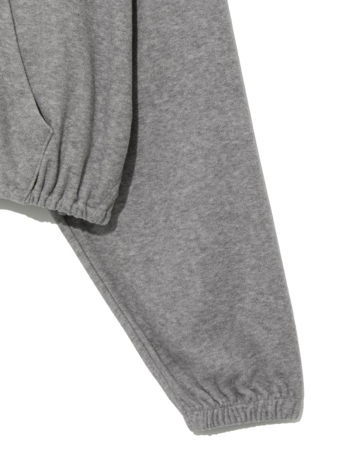 SNUG TERRY V-CUT HOODIE (MELANGE GRAY)