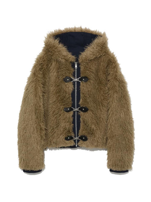 FLURRY REVERSIBLE FUR JACKET (NAVY)