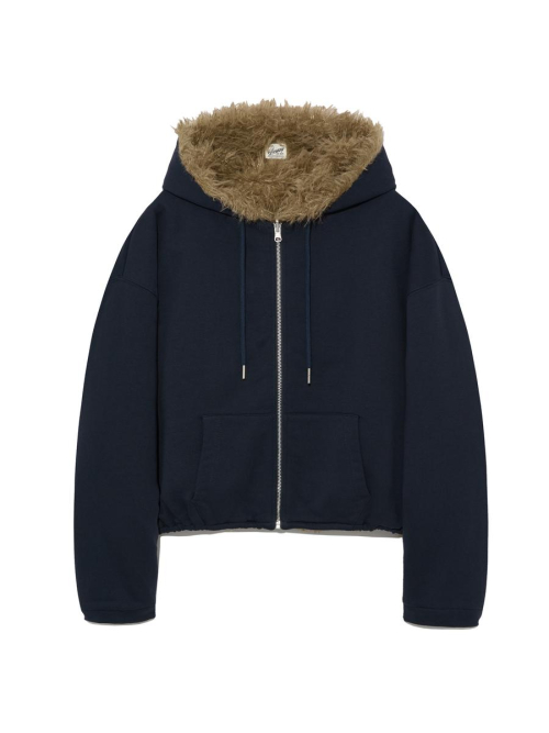 FLURRY REVERSIBLE FUR JACKET (NAVY)