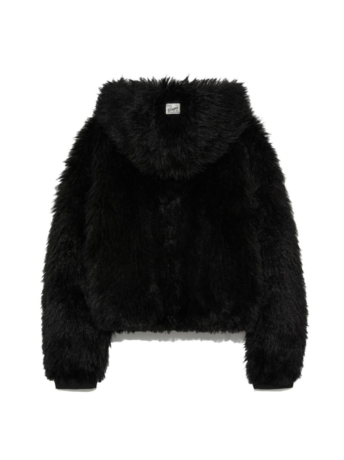 FLURRY REVERSIBLE FUR JACKET (BLACK)