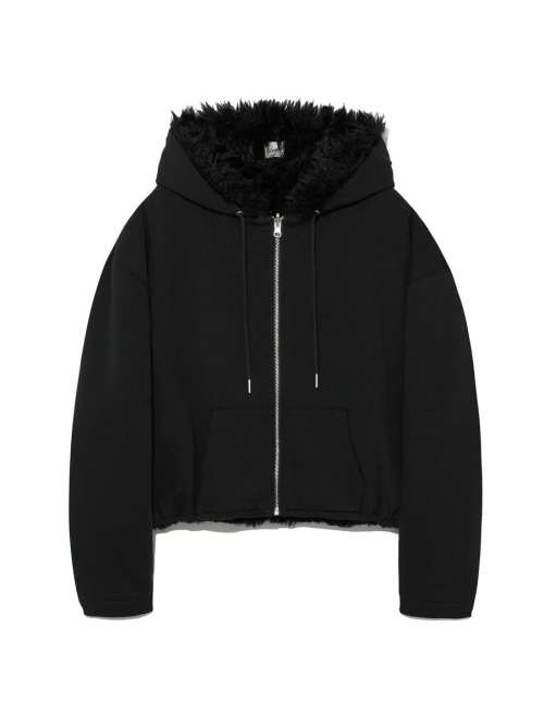 FLURRY REVERSIBLE FUR JACKET (BLACK)
