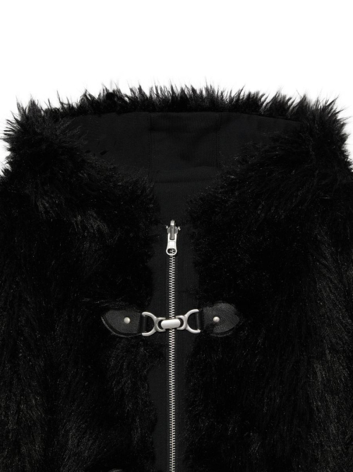 FLURRY REVERSIBLE FUR JACKET (BLACK)
