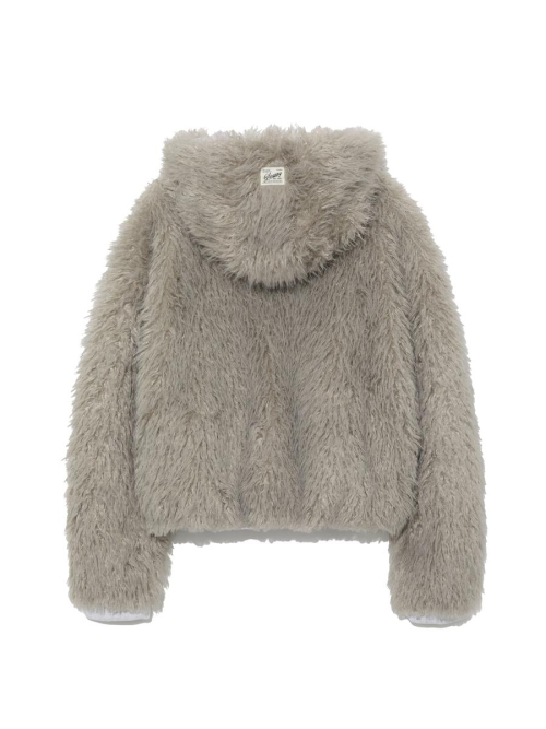 FLURRY REVERSIBLE FUR JACKET (MELANGE GRAY)
