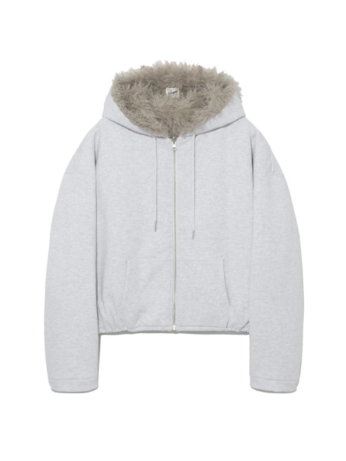 FLURRY REVERSIBLE FUR JACKET (MELANGE GRAY)