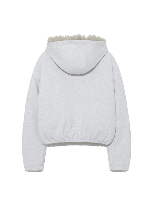 FLURRY REVERSIBLE FUR JACKET (MELANGE GRAY)