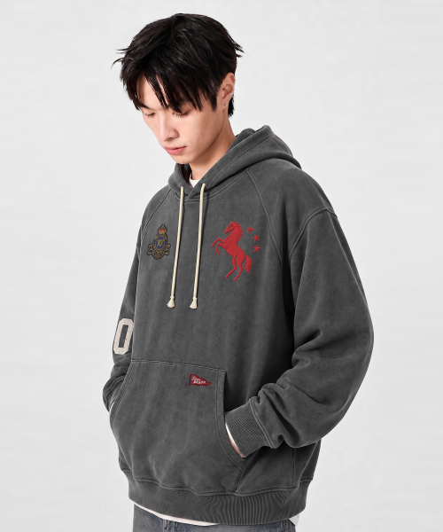 VLAD PIGMENT MUSTANG HOODED T-SHIRT_2 COLOR