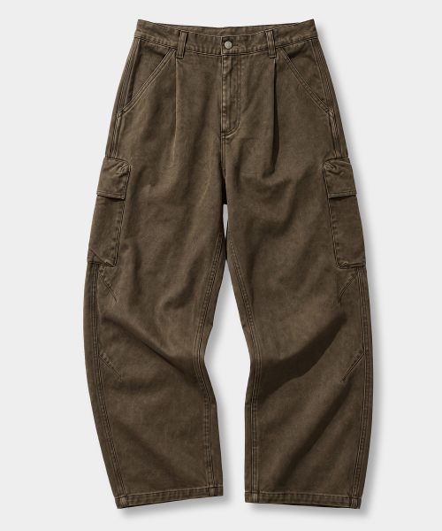 VLAD CURVED BANDING CARGO PANTS_(COTTON FADE) 3 COLOR