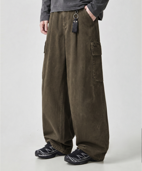 VLAD CURVED BANDING CARGO PANTS_(COTTON FADE) 3 COLOR