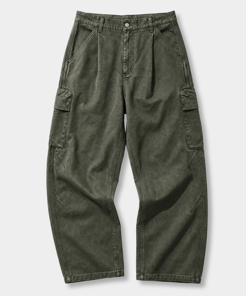 VLAD CURVED BANDING CARGO PANTS_(COTTON FADE) 3 COLOR
