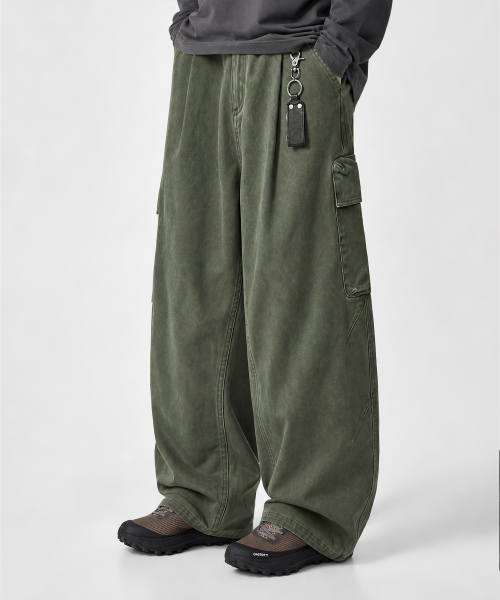 VLAD CURVED BANDING CARGO PANTS_(COTTON FADE) 3 COLOR