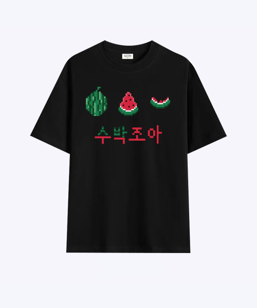 과일 조아 픽셀-수박 조아 티셔츠