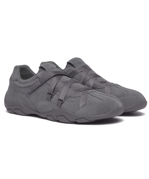 ZANE X-STRAP SNEAKERS(SUEDE) - TEAL GREY